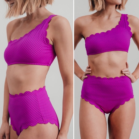 Baltic Born Other - Fuchsia magenta color two piece swimsuit bikini set beach bright